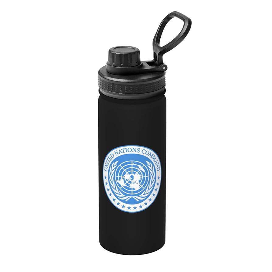 Amazon.com: QIZYOQA United Nations Command logo Water Bottle
